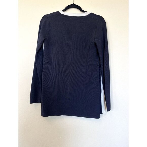 Vintage Casual Corner Coastal Grandma Navy Blue Open Cardigan S - Picture 5 of 8